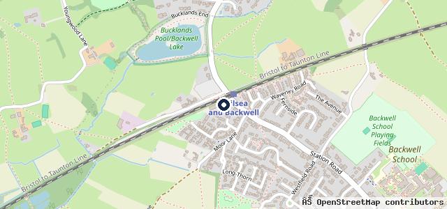 Map showing the location of Backwell Motors