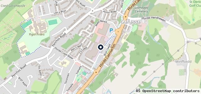 Map showing the location of Bangor repair centre ltd