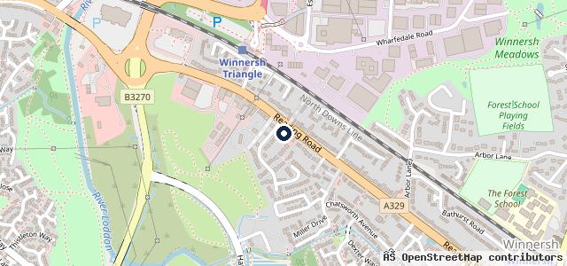 Map showing the location of Thames Valley Cars