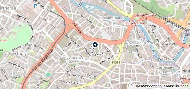 Map showing the location of Bows Garage