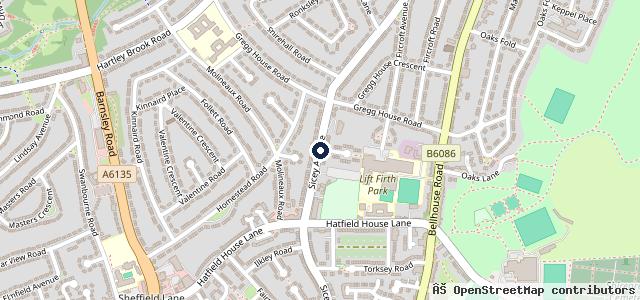 Map showing the location of Shiregreen Service Station LTD