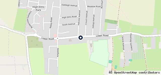 Map showing the location of Coventry Hill Service Station
