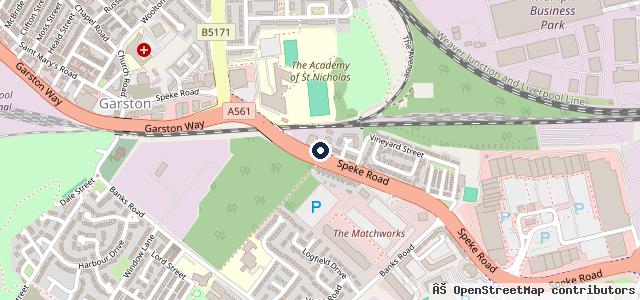 Map showing the location of Budjet Tyres & MOT