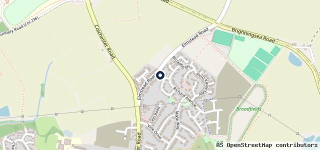 Map showing the location of Wivenhoe Auto Centre