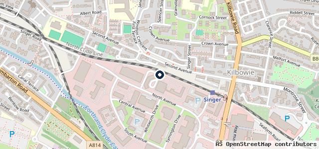 Map showing the location of Dyna Garage Services