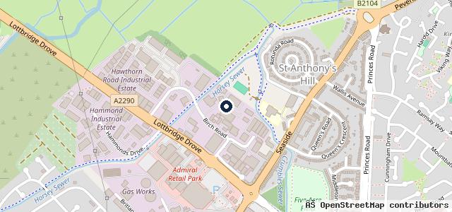 Map showing the location of Eastbourne Coach Finishers - Ford Service