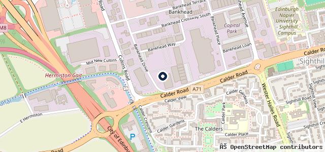 Map showing the location of Audi Edinburgh