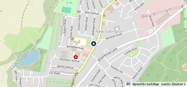 Map showing the location of Edlington Motors
