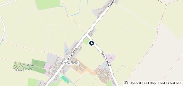 Map showing the location of Evergreen Garage (Crowfield) Ltd