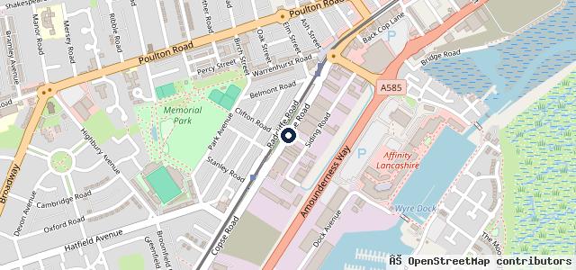 Map showing the location of Fleetwood Car Centre