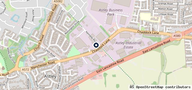 Map showing the location of Formula One Autocentres - Astley