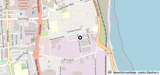 Map showing the location of Brian's Garage