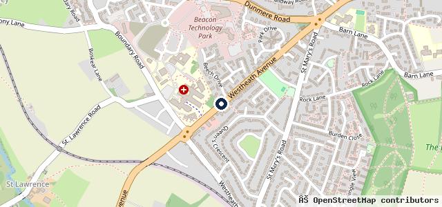 Map showing the location of Cornish Garage