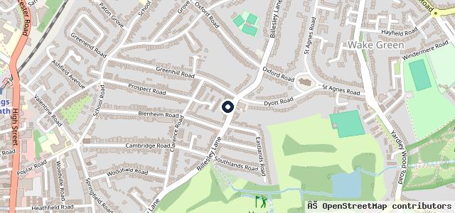 Map showing the location of Greenhill