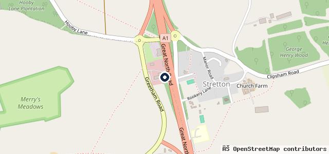 Map showing the location of Valero Ram Jam Service Station