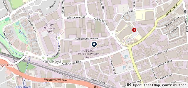 Map showing the location of Park Royal MINI Service Centre
