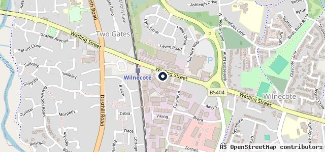 Map showing the location of Halfords Autocentre