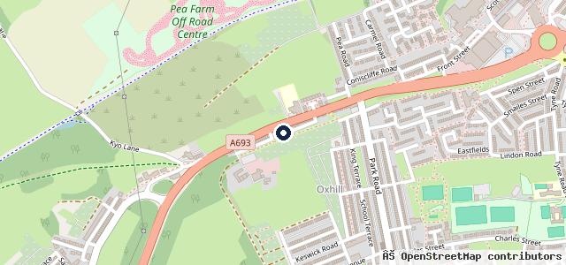 Map showing the location of Oxhill Garage