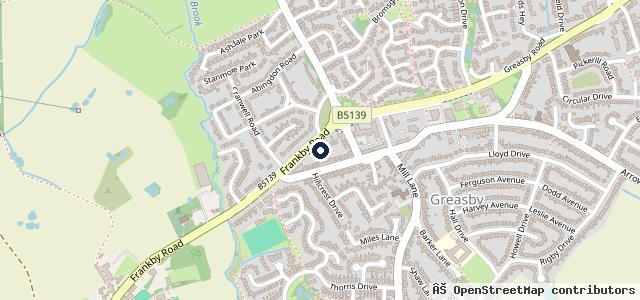 Map showing the location of Frankby Motors