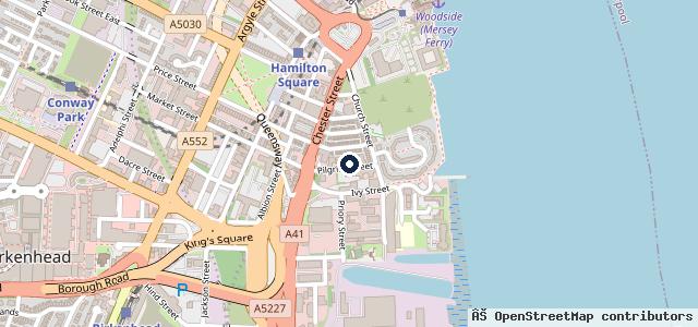 Map showing the location of Waites Motor Service (WMS)