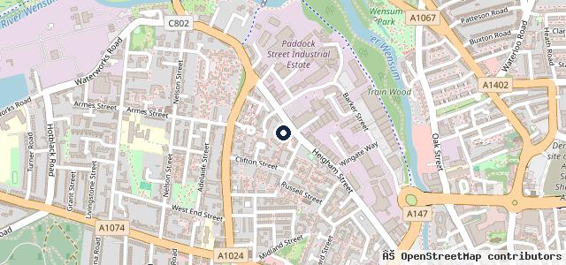 Map showing the location of Desira OMODA, JAECOO, Suzuki and Fiat, Abarth and Jeep Aftersales Norwich