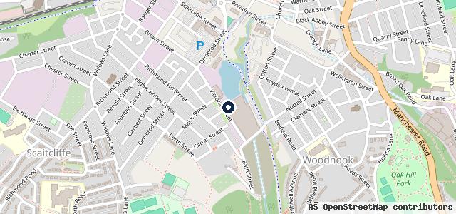 Map showing the location of Hyndburn Vehicle Services