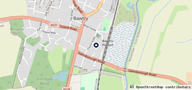Map showing the location of Bawtry Tyre & Exhaust Centre