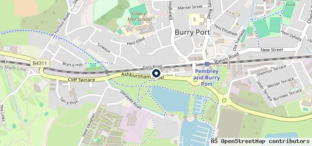 Map showing the location of K & W Motors
