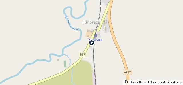 Map showing the location of Kinbrace Garage