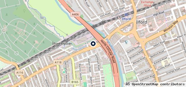Map showing the location of Kwik Fit - London - Manor Park - Romford Road