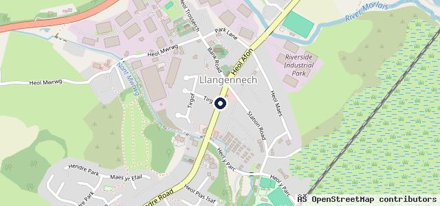 Map showing the location of Llanelli Motor Company