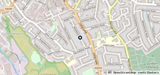 Map showing the location of Lawnsdown Garage