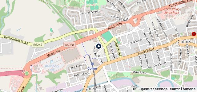 Map showing the location of Lloyd Bodyshop Colne