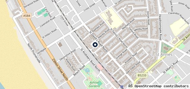 Map showing the location of Allenby Road Garage Ltd | Blackpool