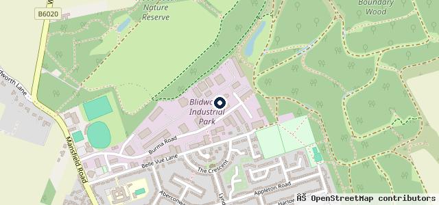Map showing the location of MB Service Centre Mansfield Ltd
