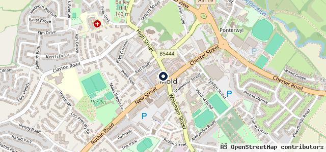 Map showing the location of Mold Phone Repair