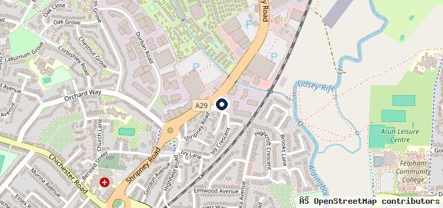 Map showing the location of Yeomans Nissan Bognor Regis