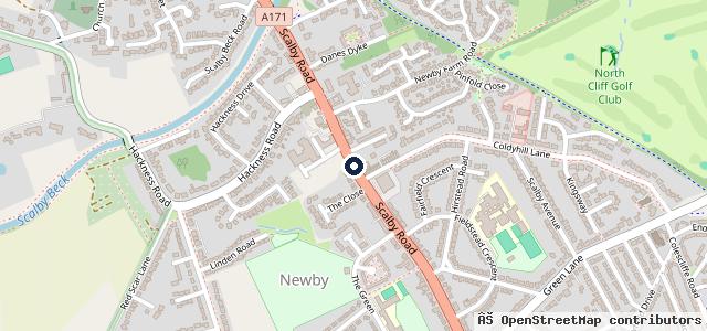 Map showing the location of Penny Petroleum Newby Service Station