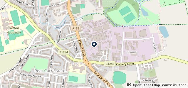 Map showing the location of JJ Transport - Garage & MOT Centre
