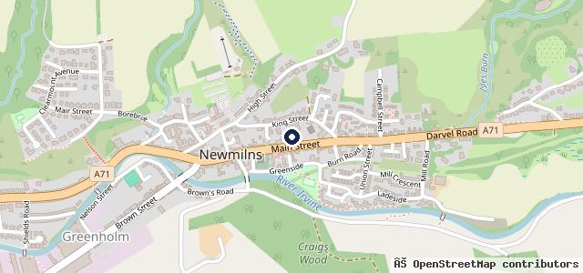 Map showing the location of Newmilns Motors