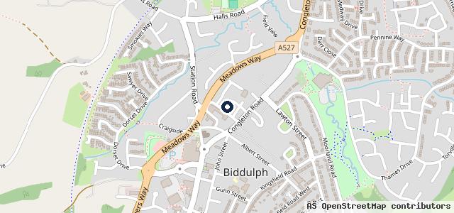 Map showing the location of Biddulph Exhaust and Tyres Ltd