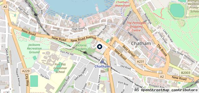 Map showing the location of Pentagon Motorist Centre