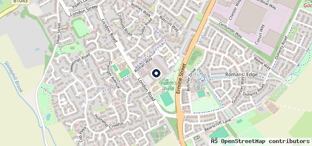 Map showing the location of Huntingdon Performance Tyres Ltd