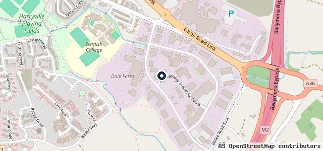 Map showing the location of Rapid Fit Ballymena