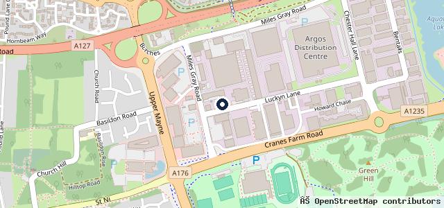 Map showing the location of Halfords Autocentre Basildon