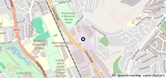 Map showing the location of Stanley road tyres & auto centre