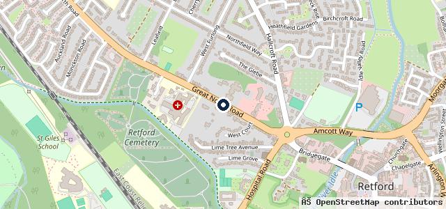Map showing the location of RT Motors Retford Ltd