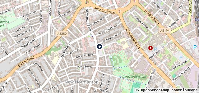Map showing the location of Mr Tyre Derby