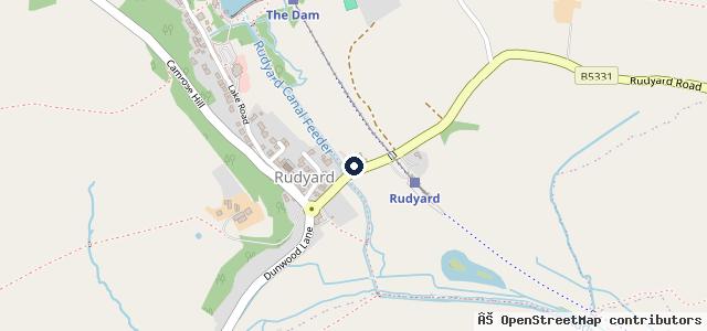 Map showing the location of Rudyard Lake Garage