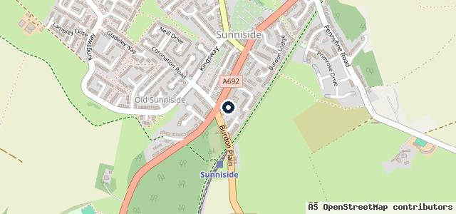 Map showing the location of Sunniside Garage